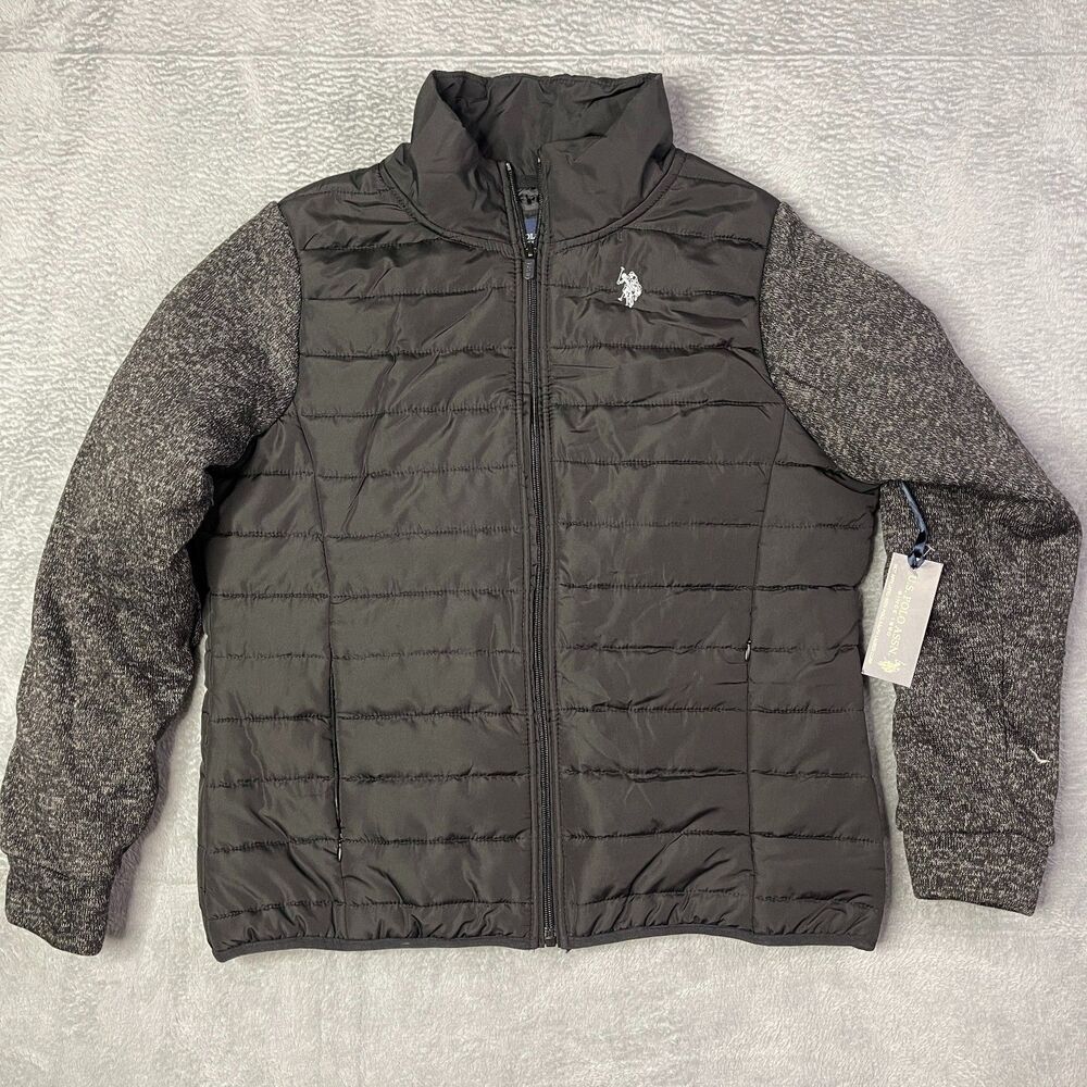 NWT U.S. Polo Womens Black‎ Terra Hybrid Jacket Size Large